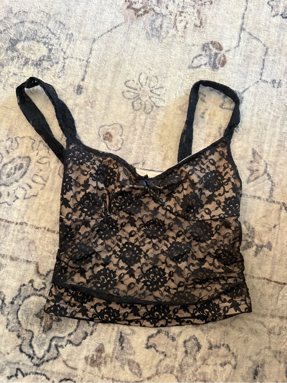 Black Lace Crop Top - Women Intimates